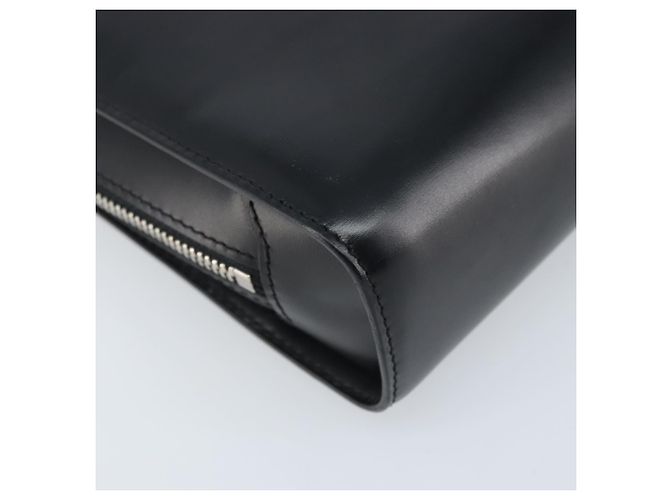 Cartier Borsa Clutch Pasha in Pelle Argento Nero Auth am11169A - vista 16