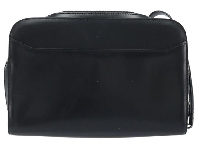 Cartier Borsa Clutch Pasha in Pelle Argento Nero Auth am11169A - vista 2