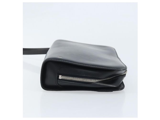 Cartier Borsa Clutch Pasha in Pelle Argento Nero Auth am11169A - vista 3