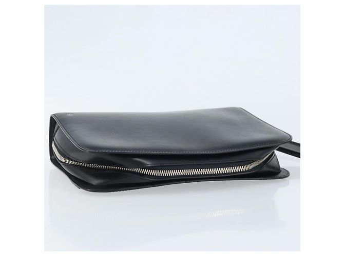 Cartier Borsa Clutch Pasha in Pelle Argento Nero Auth am11169A - vista 5