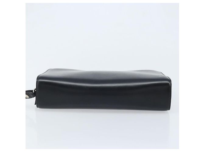 Cartier Borsa Clutch Pasha in Pelle Argento Nero Auth am11169A - vista 6