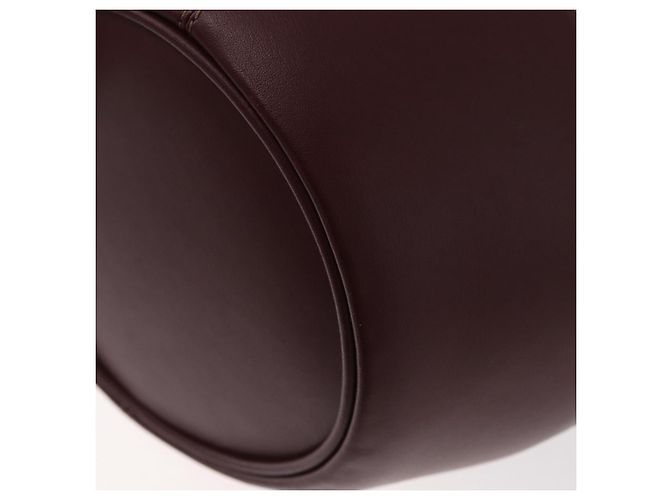 CARTIER Borsa a Spalla Must Line in Pelle Bordeaux Oro Auth YKZ388 - vista 16