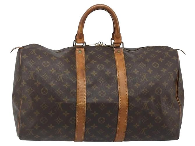 LOUIS VUITTON Borsa Boston Monogram Keepall 45 M41428 LV Auth 163647 Monogramma - vista 2