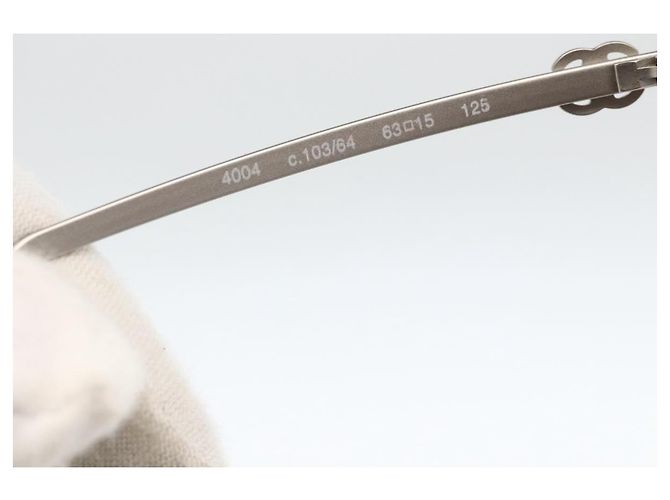 Occhiali da sole CHANEL COCO Mark in metallo tono argento 4004 CC Auth BAZ737 - vista 12