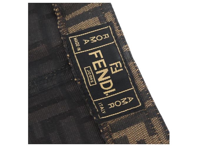FENDI Zucca Canvas Rock Schwarz Braun Auth YKZ602A - Ansicht 10