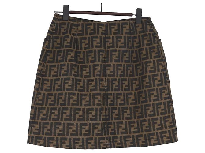 FENDI Zucca Canvas Rock Schwarz Braun Auth YKZ602A - Ansicht 2