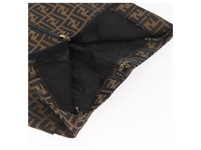 FENDI Zucca Canvas Rock Schwarz Braun Auth YKZ602A - Ansicht 4