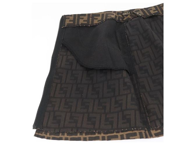 FENDI Zucca Canvas Rock Schwarz Braun Auth YKZ602A - Ansicht 5