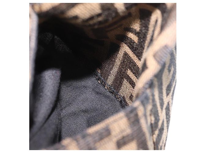 FENDI Zucca Canvas Rock Schwarz Braun Auth YKZ602A - Ansicht 8