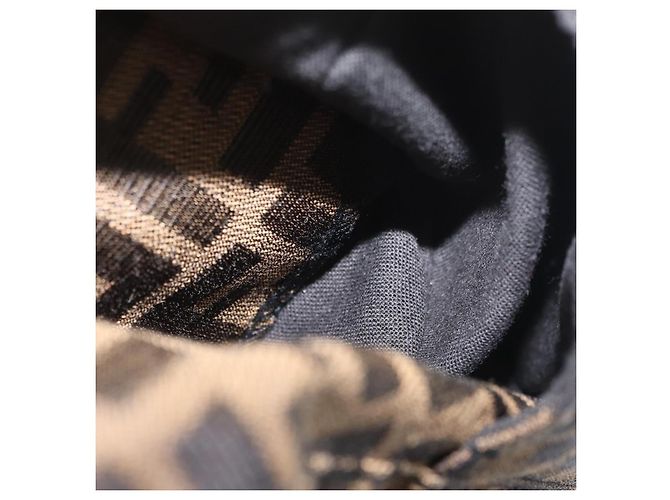 FENDI Zucca Canvas Rock Schwarz Braun Auth YKZ602A - Ansicht 9