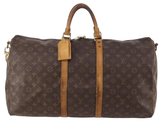 LOUIS VUITTON Monogram Keepall Bandouliere 55 Borsa Boston M41414 LV Auth BA11072 Monogramma - vista 13