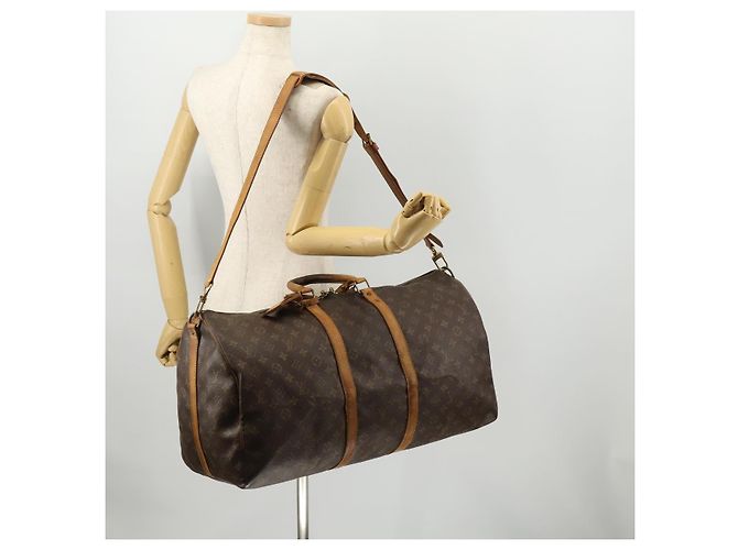 LOUIS VUITTON Monogram Keepall Bandouliere 55 Borsa Boston M41414 LV Auth BA11072 Monogramma - vista 26