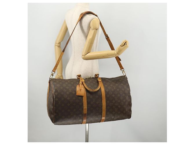 LOUIS VUITTON Monogram Keepall Bandouliere 55 Borsa Boston M41414 LV Auth YKZ250 Monogramma - vista 25