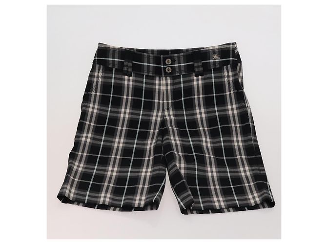 Burberry Nova Check Blue Label Shorts aus Baumwolle 2 Stück Schwarz Auth am10880 - Ansicht 2