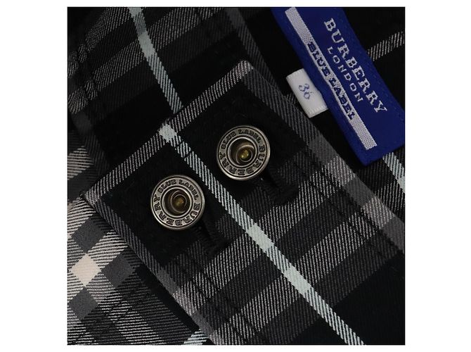 Burberry Nova Check Blue Label Shorts aus Baumwolle 2 Stück Schwarz Auth am10880 - Ansicht 4