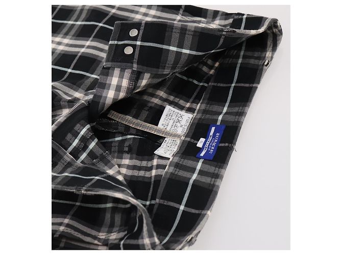 Burberry Nova Check Blue Label Shorts aus Baumwolle 2 Stück Schwarz Auth am10880 - Ansicht 5