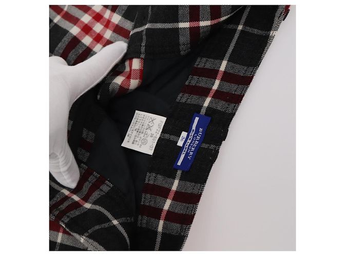 Burberry Nova Check Blue Label Shorts aus Baumwolle 2 Stück Schwarz Auth am10880 - Ansicht 9