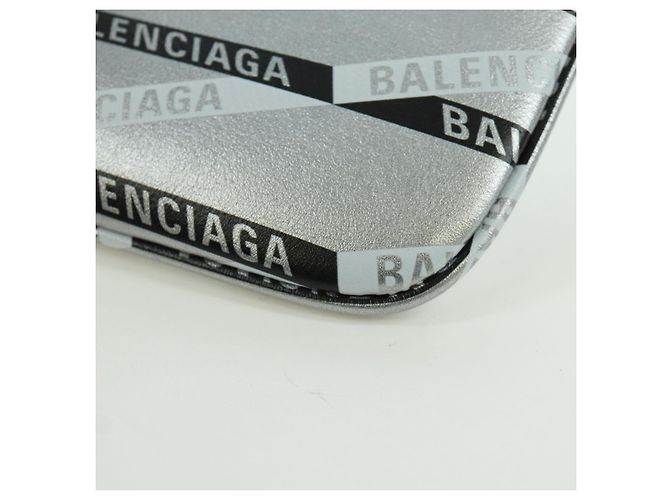 Borsa a mano in pelle BALENCIAGA Argento Auth SW2267M - vista 14