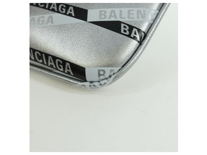 Borsa a mano in pelle BALENCIAGA Argento Auth SW2267M - vista 16