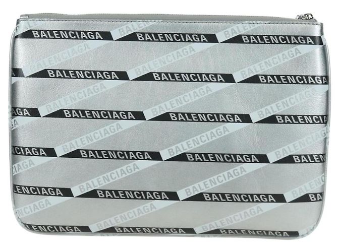 Borsa a mano in pelle BALENCIAGA Argento Auth SW2267M - vista 2