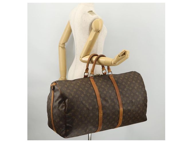 LOUIS VUITTON Monogram Keepall Bandouliere 60 Borsa Boston M41412 LV Auth YKZ466 Monogramma - vista 21