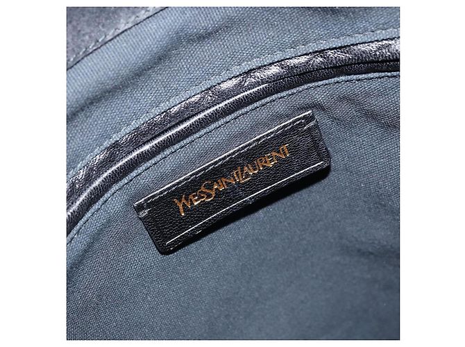 SAINT LAURENT Borsa Downtown in pelle nera e oro 175884 Auth YKZ233A Nero D'oro - vista 17