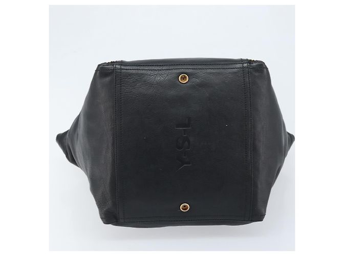 SAINT LAURENT Borsa Downtown in pelle nera e oro 175884 Auth YKZ233A Nero D'oro - vista 5