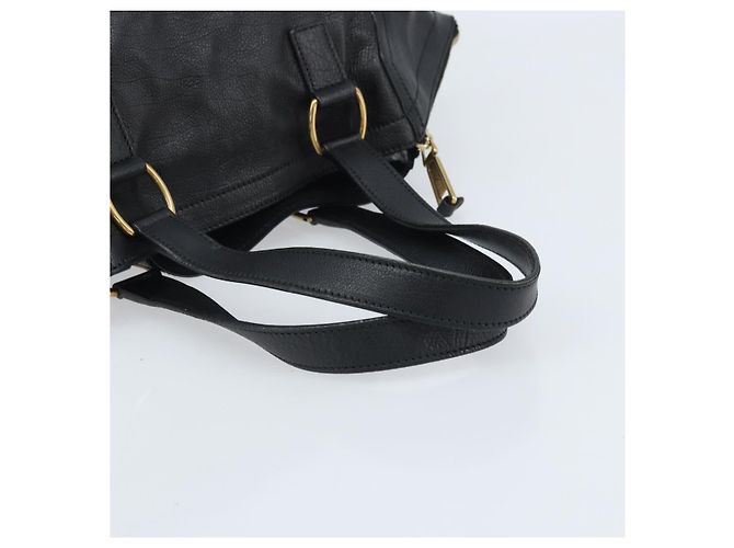 SAINT LAURENT Borsa Downtown in pelle nera e oro 175884 Auth YKZ233A Nero D'oro - vista 7