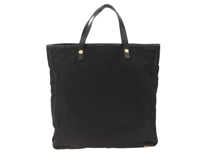 PRADA Handtasche Nylon Schwarz Gold Auth ARZ907 Golden - Ansicht 2