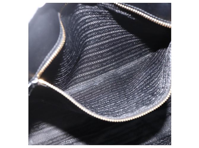 PRADA Handtasche Nylon Schwarz Gold Auth ARZ907 Golden - Ansicht 21