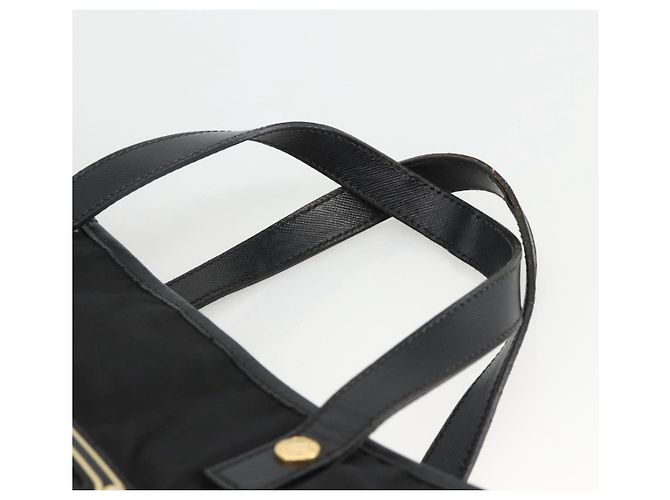 PRADA Handtasche Nylon Schwarz Gold Auth ARZ907 Golden - Ansicht 8