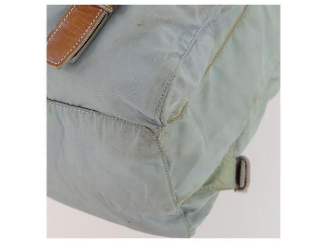 PRADA Backpack Nylon Light Blue Silver Auth bs34101 Silvery - view 16
