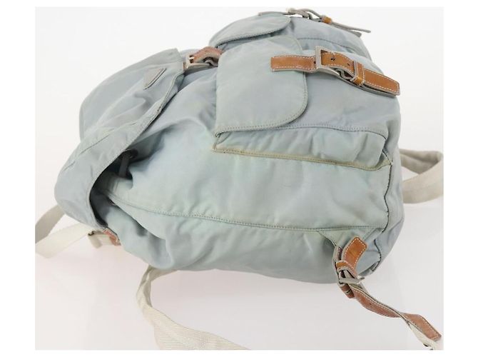 PRADA Backpack Nylon Light Blue Silver Auth bs34101 Silvery - view 4