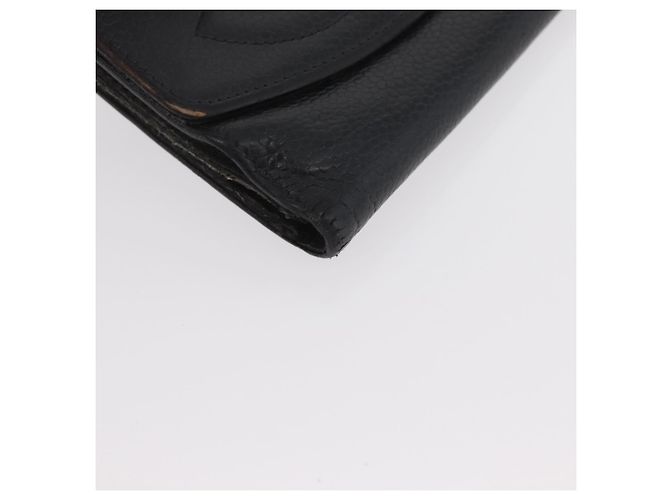 Portafoglio CHANEL in pelle di caviar 2 pezzi nero CC Auth bs34186 - vista 15