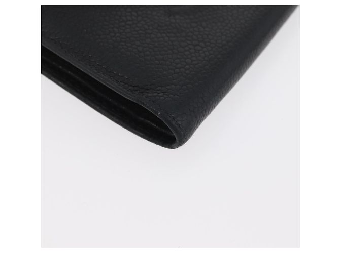 Portafoglio CHANEL in pelle di caviar 2 pezzi nero CC Auth bs34186 - vista 7