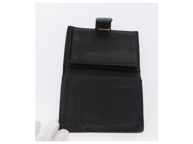 Portafoglio CHANEL in pelle di caviar 2 pezzi nero CC Auth bs34186 - vista 8