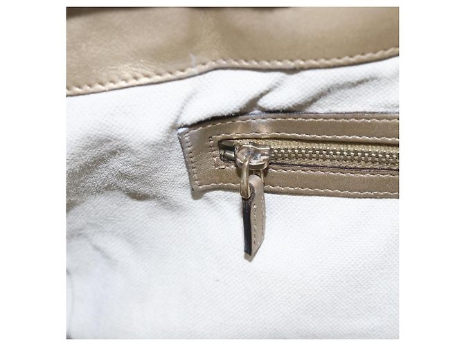 Gucci Borsa a mano Pretty GG Canvas 2way Beige Oro 269894 Auth BAZ454 D'oro - vista 24