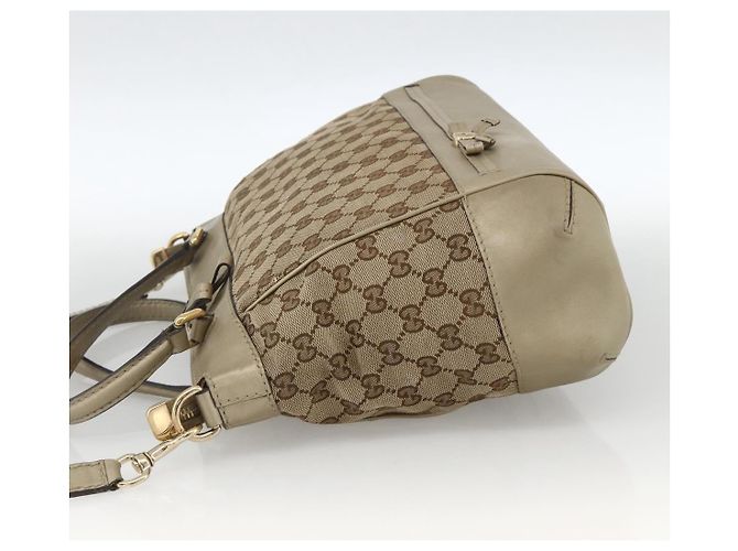 Gucci Borsa a mano Pretty GG Canvas 2way Beige Oro 269894 Auth BAZ454 D'oro - vista 4
