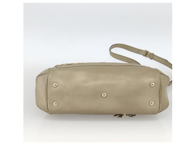 Gucci Borsa a mano Pretty GG Canvas 2way Beige Oro 269894 Auth BAZ454 D'oro - vista 5
