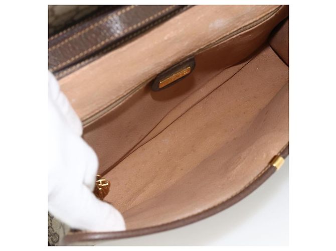 Gucci Borsa a Spalla GG Supreme PVC Beige Oro 004 58 0264 Auth BAZ182 D'oro - vista 10