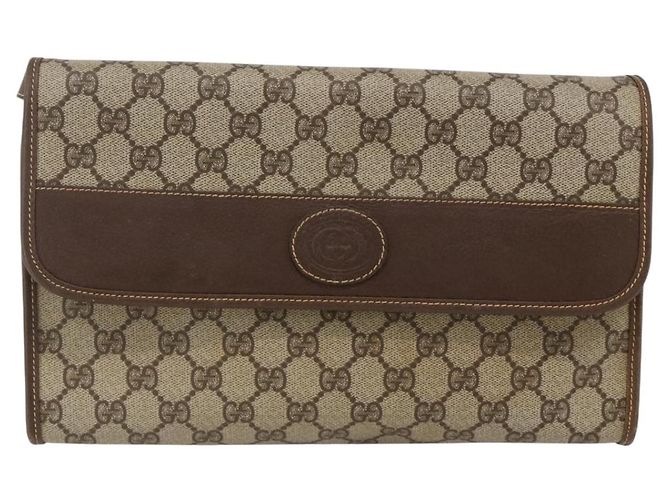 Gucci Borsa a Spalla GG Supreme PVC Beige Oro 004 58 0264 Auth BAZ182 D'oro - vista 13
