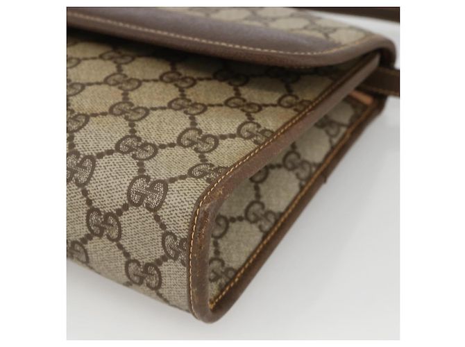 Gucci Borsa a Spalla GG Supreme PVC Beige Oro 004 58 0264 Auth BAZ182 D'oro - vista 14