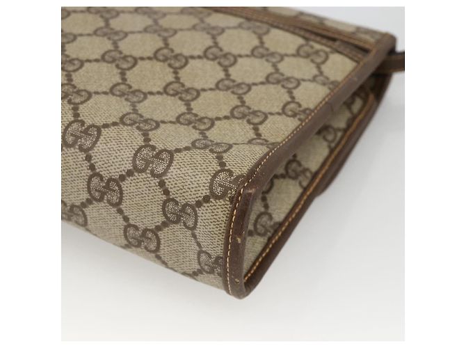 Gucci Borsa a Spalla GG Supreme PVC Beige Oro 004 58 0264 Auth BAZ182 D'oro - vista 16