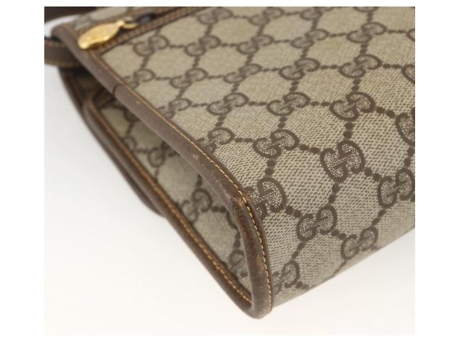Gucci Borsa a Spalla GG Supreme PVC Beige Oro 004 58 0264 Auth BAZ182 D'oro - vista 17
