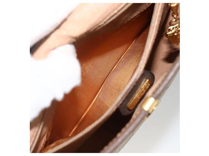 Gucci Borsa a Spalla GG Supreme PVC Beige Oro 004 58 0264 Auth BAZ182 D'oro - vista 23