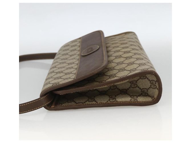 Gucci Borsa a Spalla GG Supreme PVC Beige Oro 004 58 0264 Auth BAZ182 D'oro - vista 3