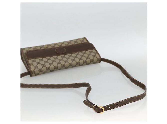 Gucci Borsa a Spalla GG Supreme PVC Beige Oro 004 58 0264 Auth BAZ182 D'oro - vista 7