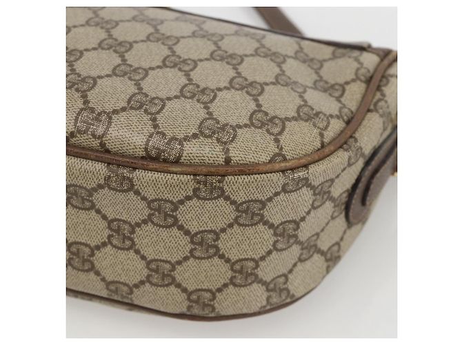 Borsa Sherry Line GG Supreme Web di GUCCI in PVC beige e oro 001 115 0918 Auth BA11553 D'oro - vista 14