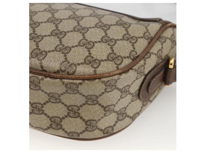 Borsa Sherry Line GG Supreme Web di GUCCI in PVC beige e oro 001 115 0918 Auth BA11553 D'oro - vista 16