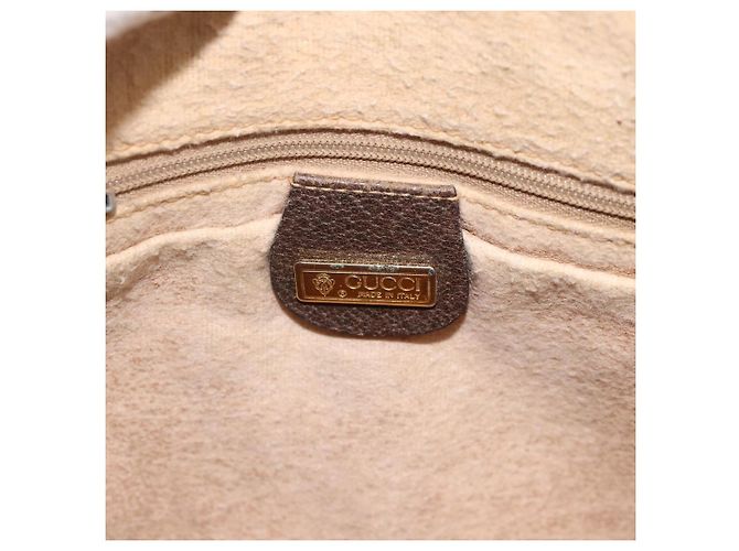 Borsa Sherry Line GG Supreme Web di GUCCI in PVC beige e oro 001 115 0918 Auth BA11553 D'oro - vista 18